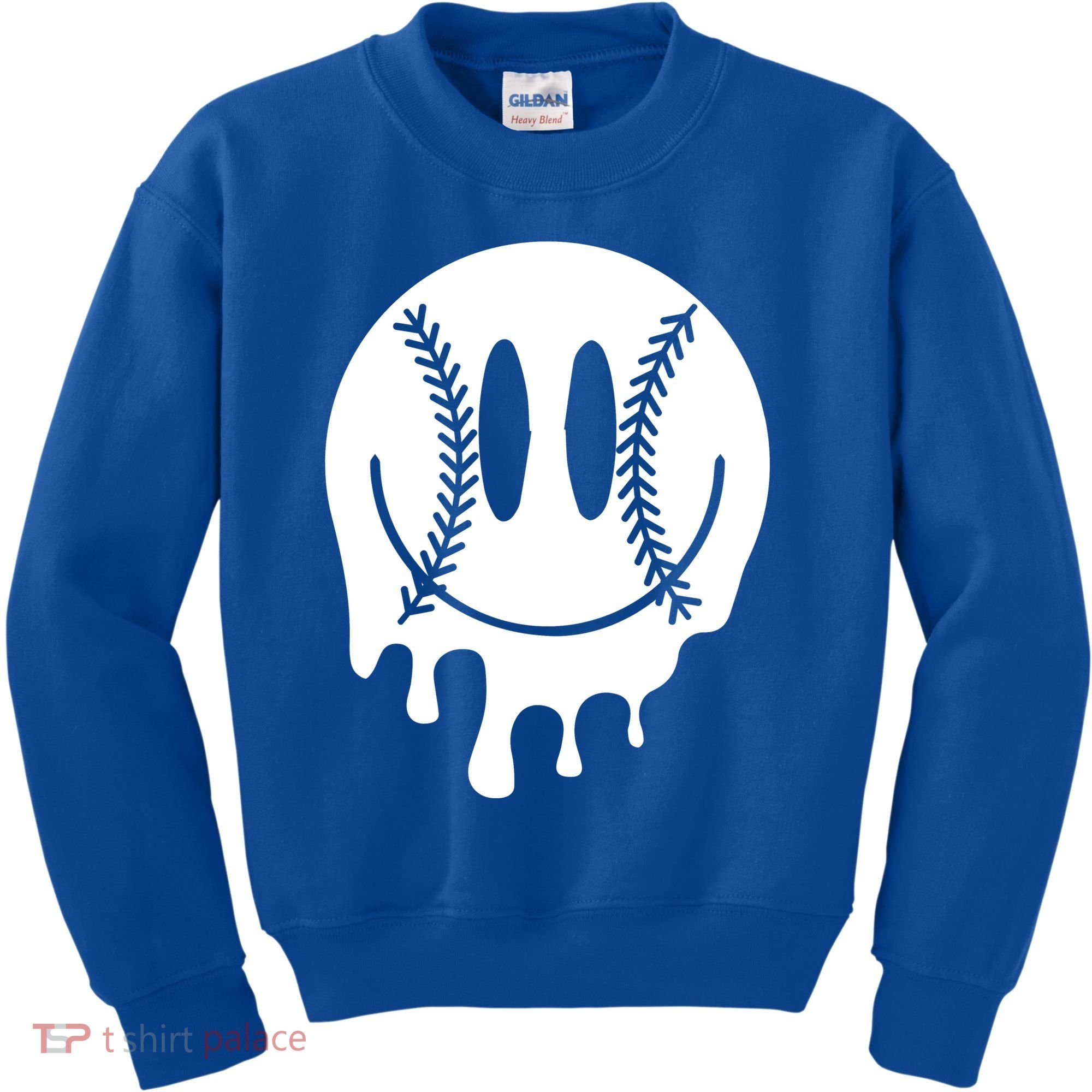 Baseball Smiley Retro Kids Sweatshirt