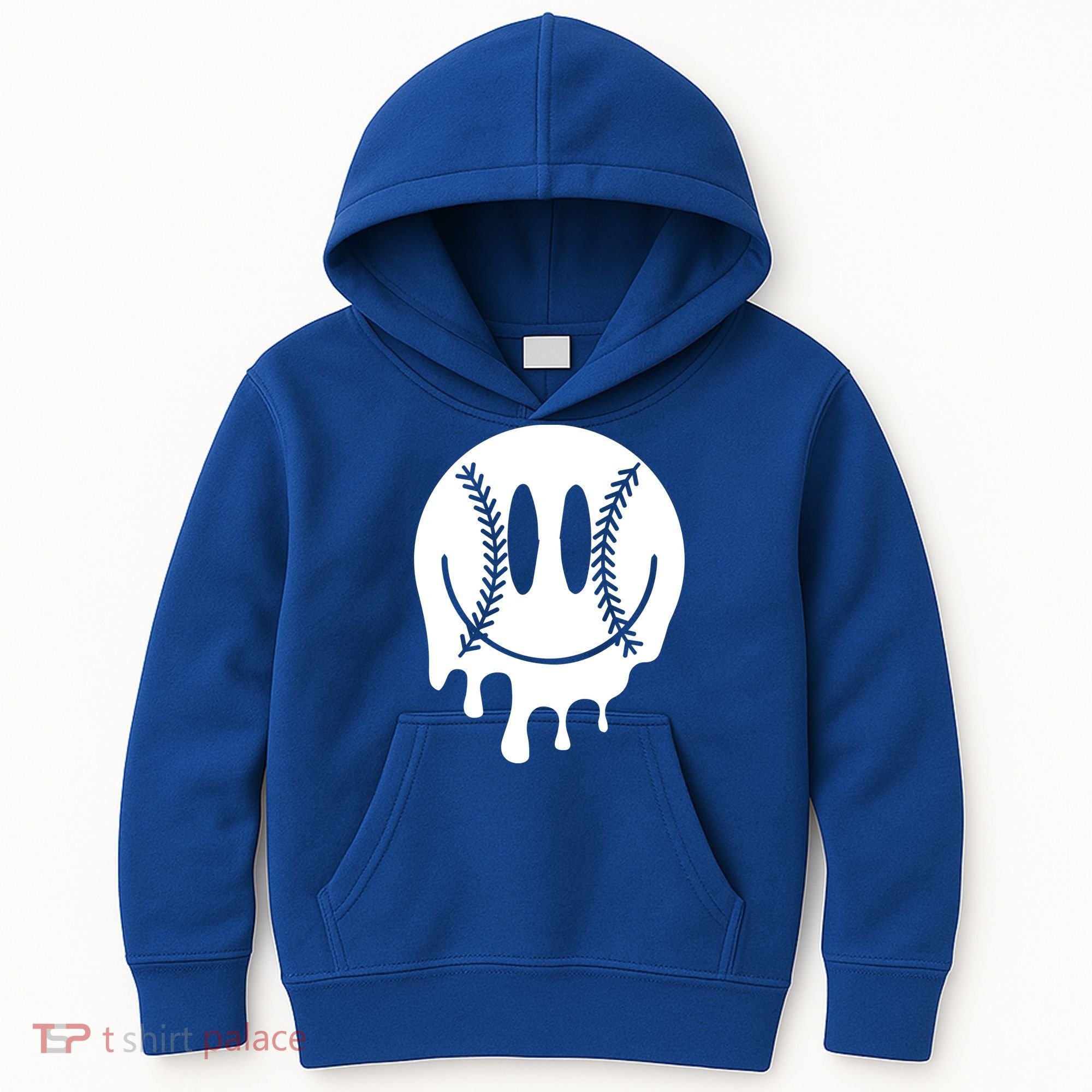 Baseball Smiley Retro Kids Hoodie