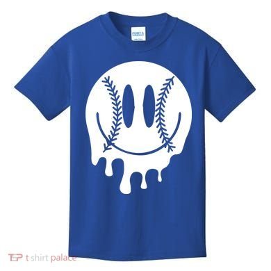 Baseball Smiley Retro Kids T-Shirt