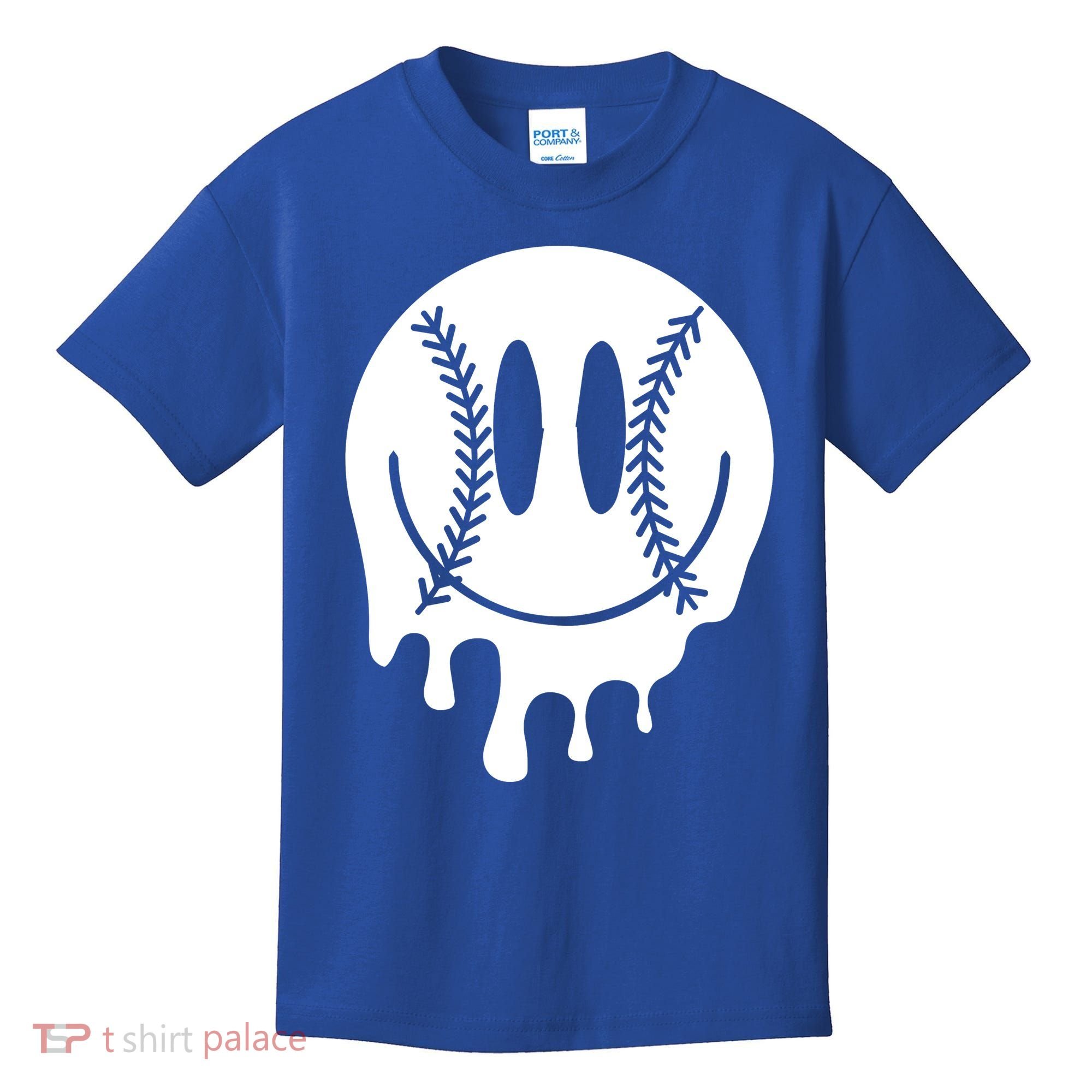 Baseball Smiley Retro Kids T-Shirt