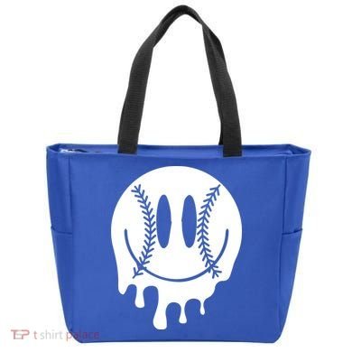 Baseball Smiley Retro Tote Bag