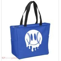 Baseball Smiley Retro Tote Bag thumb 2