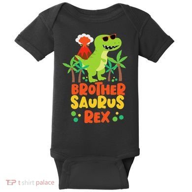 Brother Saurus Rex Dinosaur Dino Baby Bodysuit