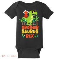 Brother Saurus Rex Dinosaur Dino Baby Bodysuit thumb 0
