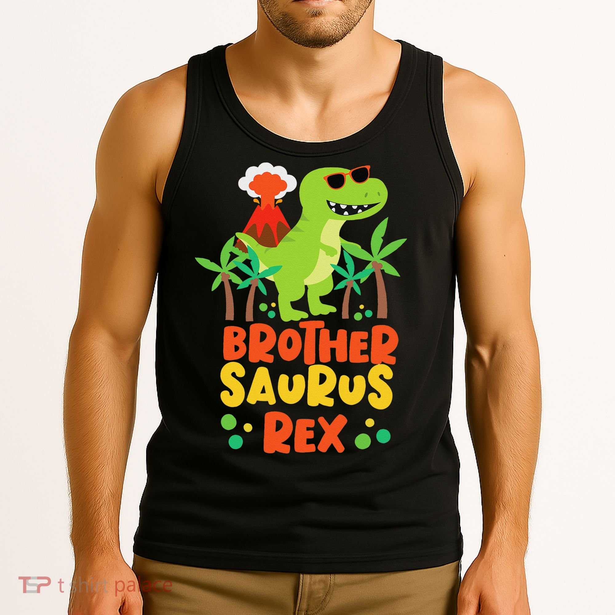 Brother Saurus Rex Dinosaur Dino Tank Top