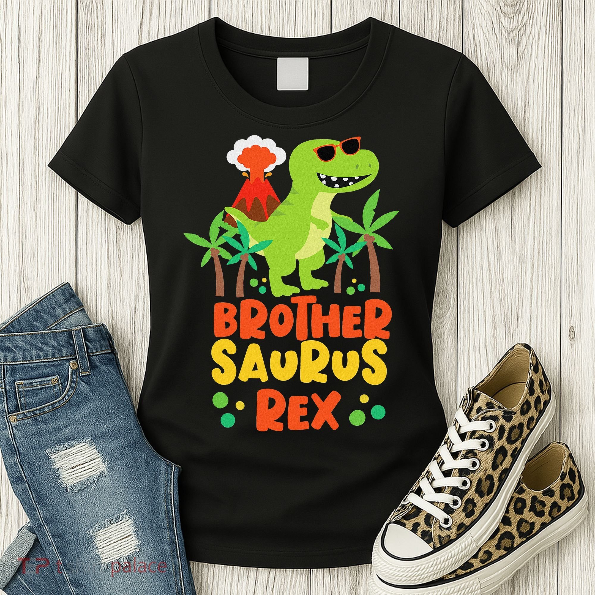 Brother Saurus Rex Dinosaur Dino Women's T-Shirt
