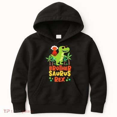 Brother Saurus Rex Dinosaur Dino Kids Hoodie