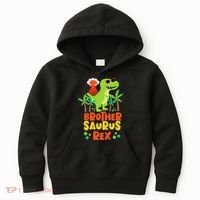 Brother Saurus Rex Dinosaur Dino Kids Hoodie thumb 0