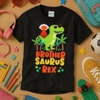 Brother Saurus Rex Dinosaur Dino Kids T-Shirt thumb 3