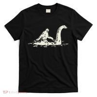 Bigfoot Sasquatch Riding The Loch Ness Monster FunnyShort Sleeve T-Shirt thumb 0