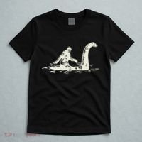 Bigfoot Sasquatch Riding The Loch Ness Monster FunnyShort Sleeve T-Shirt thumb 5