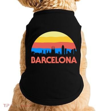 Barcelona Spain Retro Tourism Cool Gift Doggie Tank