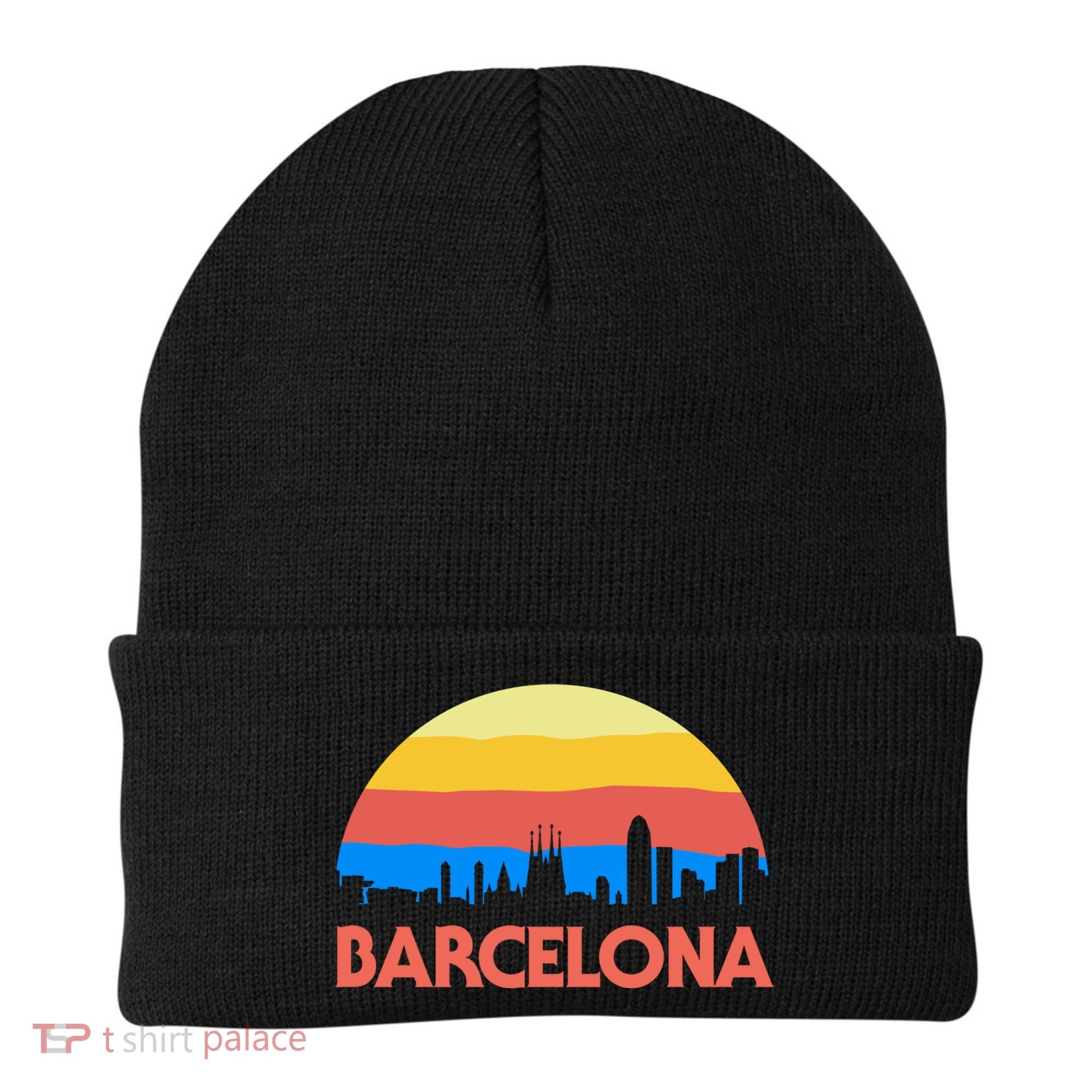 Barcelona Spain Retro Tourism Cool Gift Beanie