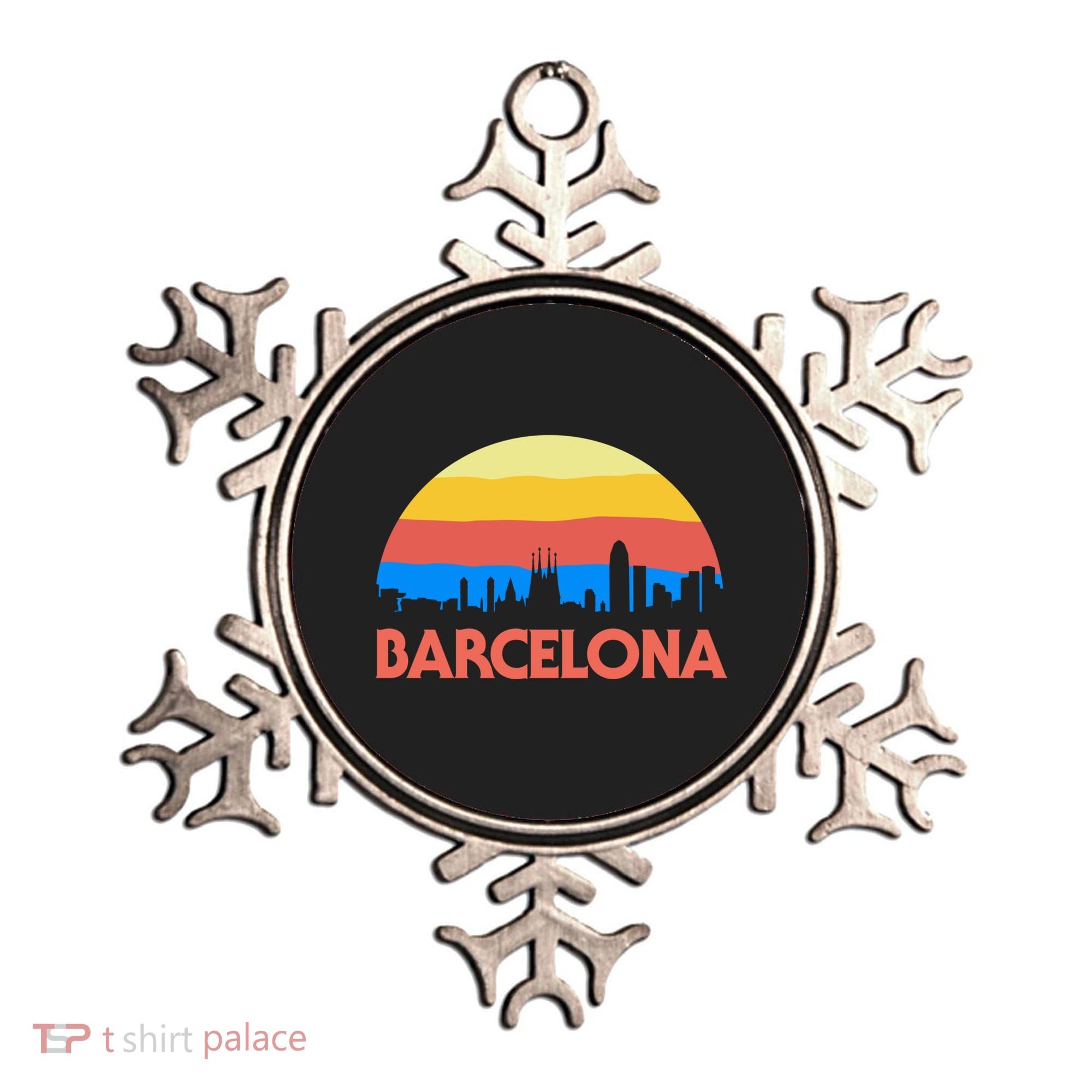 Barcelona Spain Retro Tourism Cool Gift Ornament