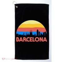 Barcelona Spain Retro Tourism Cool Gift Golf Towel thumb 0