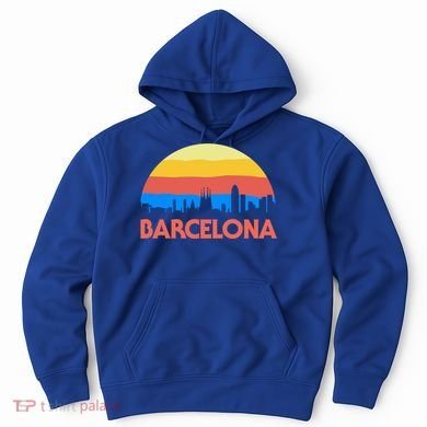 Barcelona Spain Retro Tourism Cool Gift Hoodie