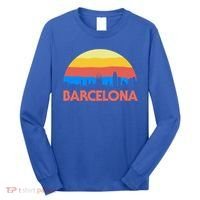 Barcelona Spain Retro Tourism Cool Gift Long Sleeve Shirt thumb 0