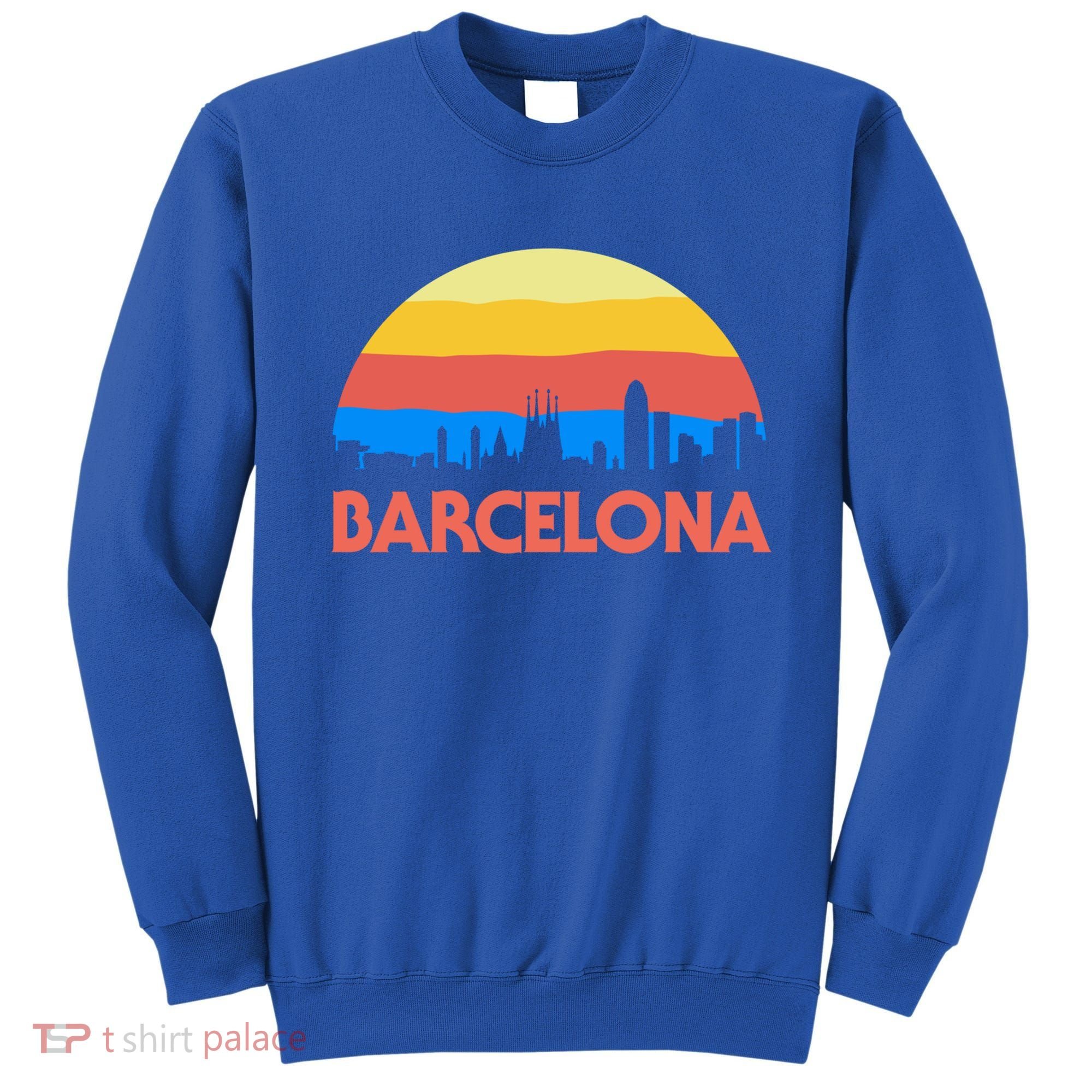 Barcelona Spain Retro Tourism Cool Gift Sweatshirt
