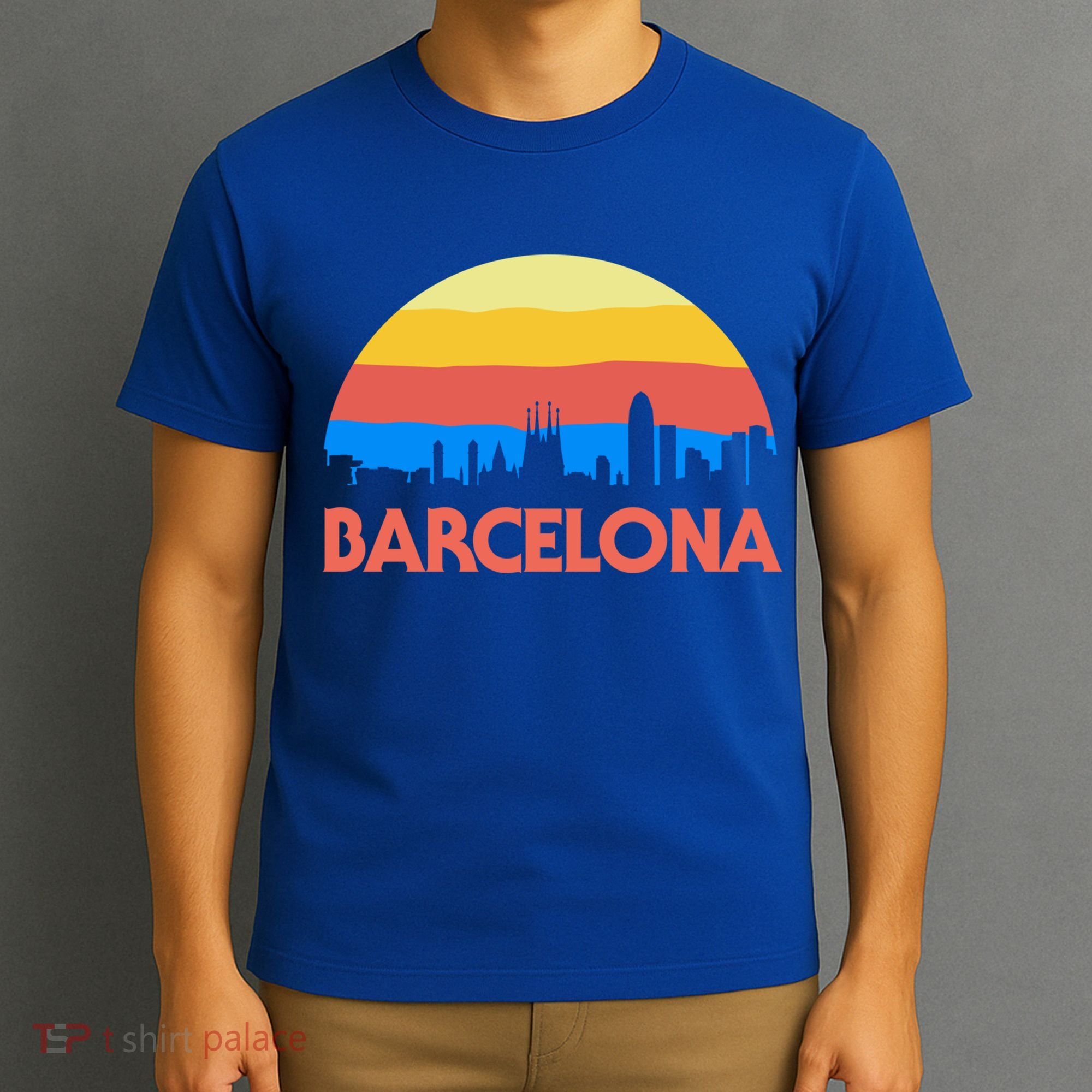 Barcelona Spain Retro Tourism Cool Gift T-Shirt