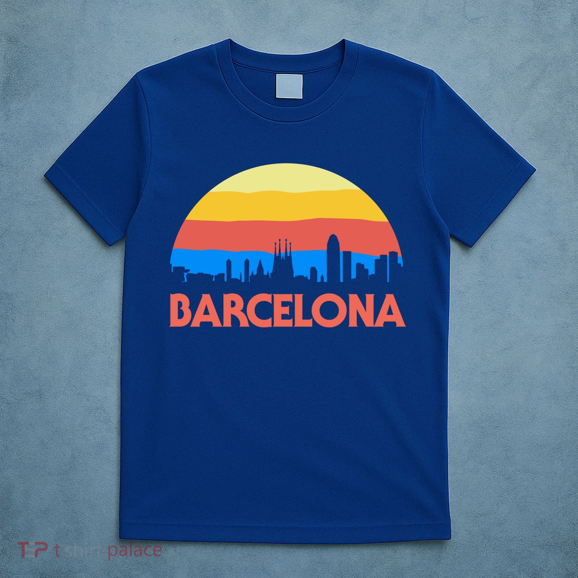 Barcelona Spain Retro Tourism Cool Gift T-Shirt