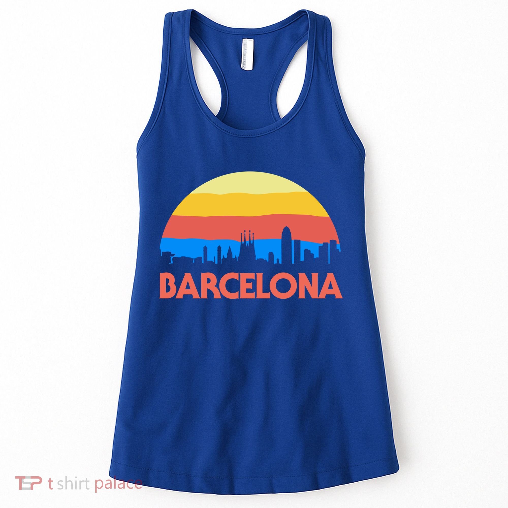 Barcelona Spain Retro Tourism Cool Gift Women's Tank Top