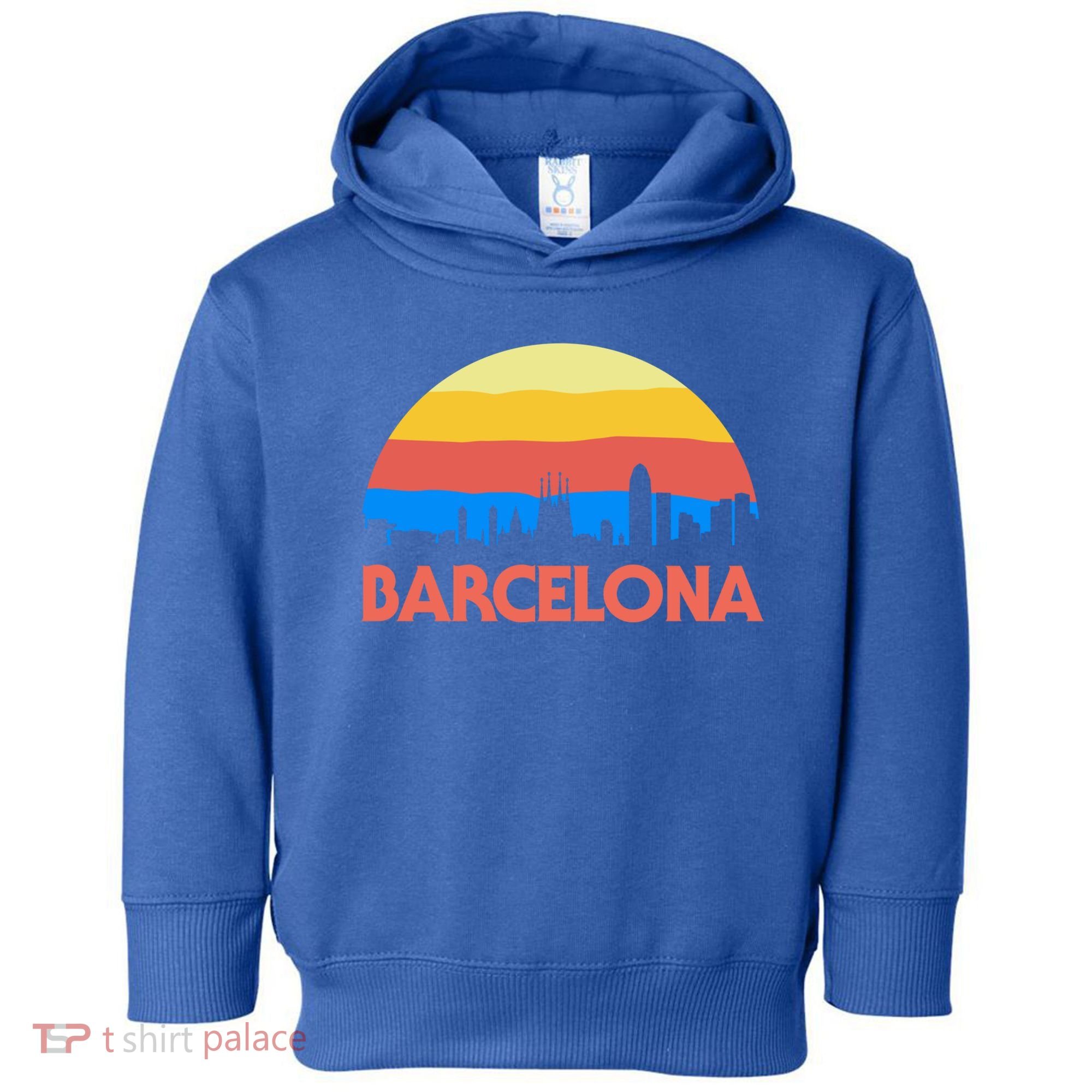 Barcelona Spain Retro Tourism Cool Gift Toddler Hoodie
