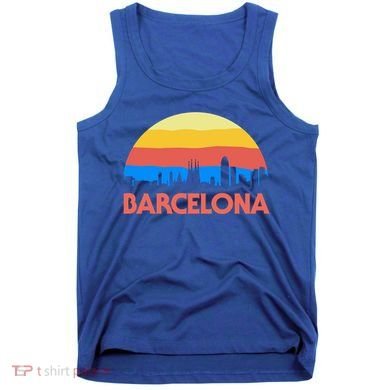Barcelona Spain Retro Tourism Cool Gift Tank Top