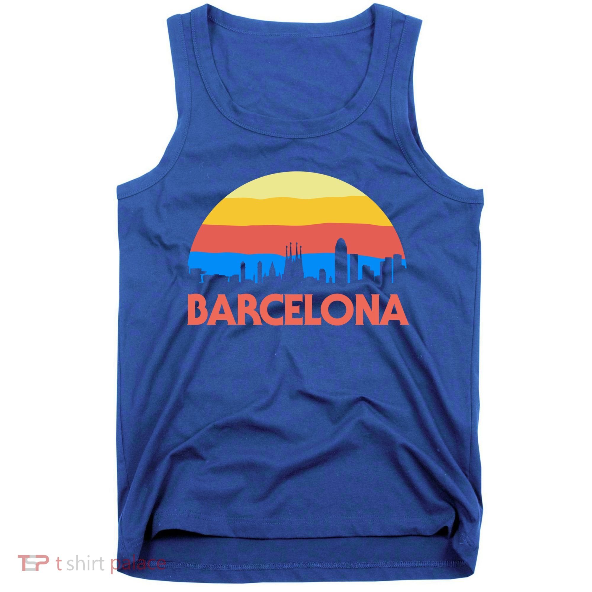 Barcelona Spain Retro Tourism Cool Gift Tank Top