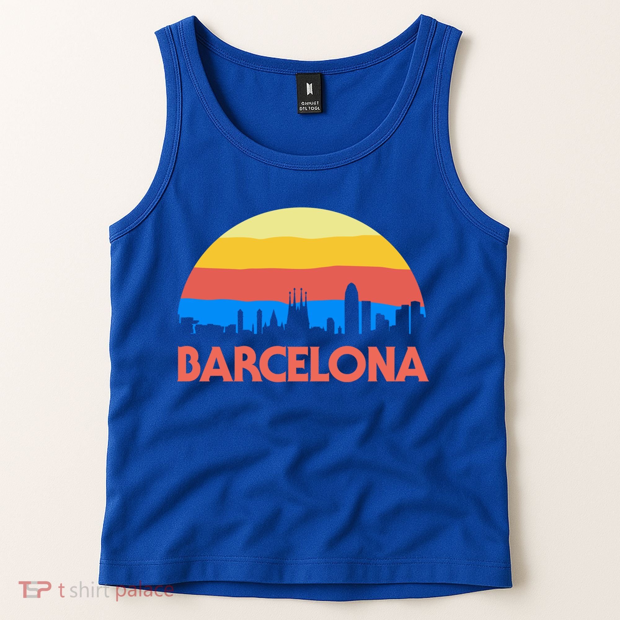 Barcelona Spain Retro Tourism Cool Gift Tank Top