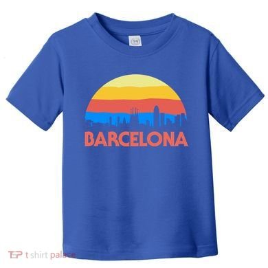 Barcelona Spain Retro Tourism Cool Gift Toddler T-Shirt