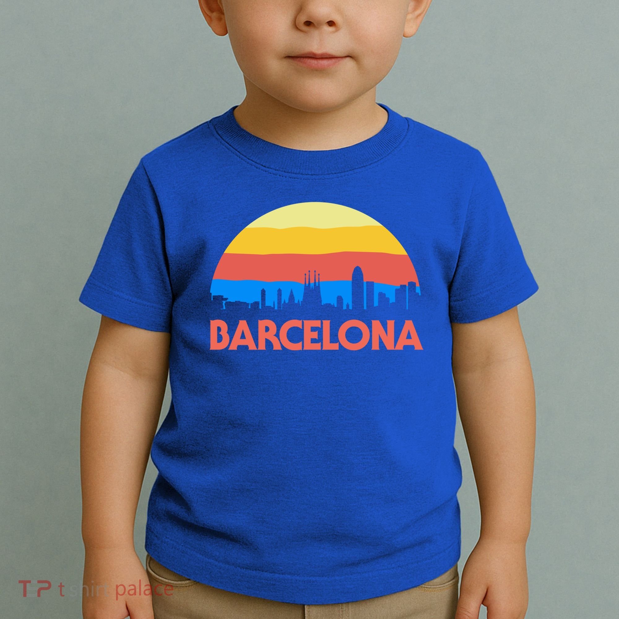 Barcelona Spain Retro Tourism Cool Gift Toddler T-Shirt
