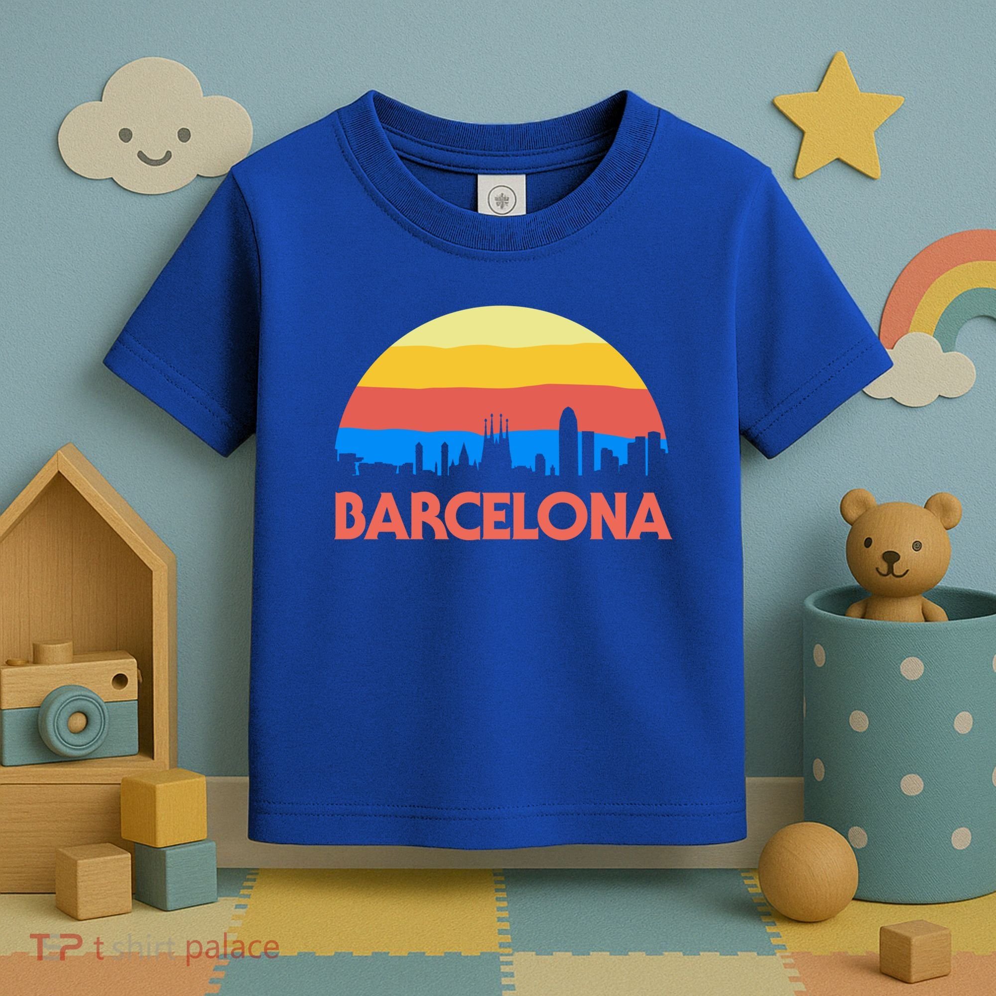 Barcelona Spain Retro Tourism Cool Gift Toddler T-Shirt