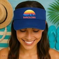 Barcelona Spain Retro Tourism Cool Gift Visor thumb 2