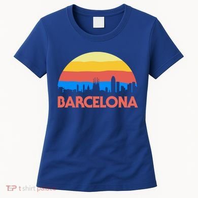 Barcelona Spain Retro Tourism Cool Gift Women's T-Shirt
