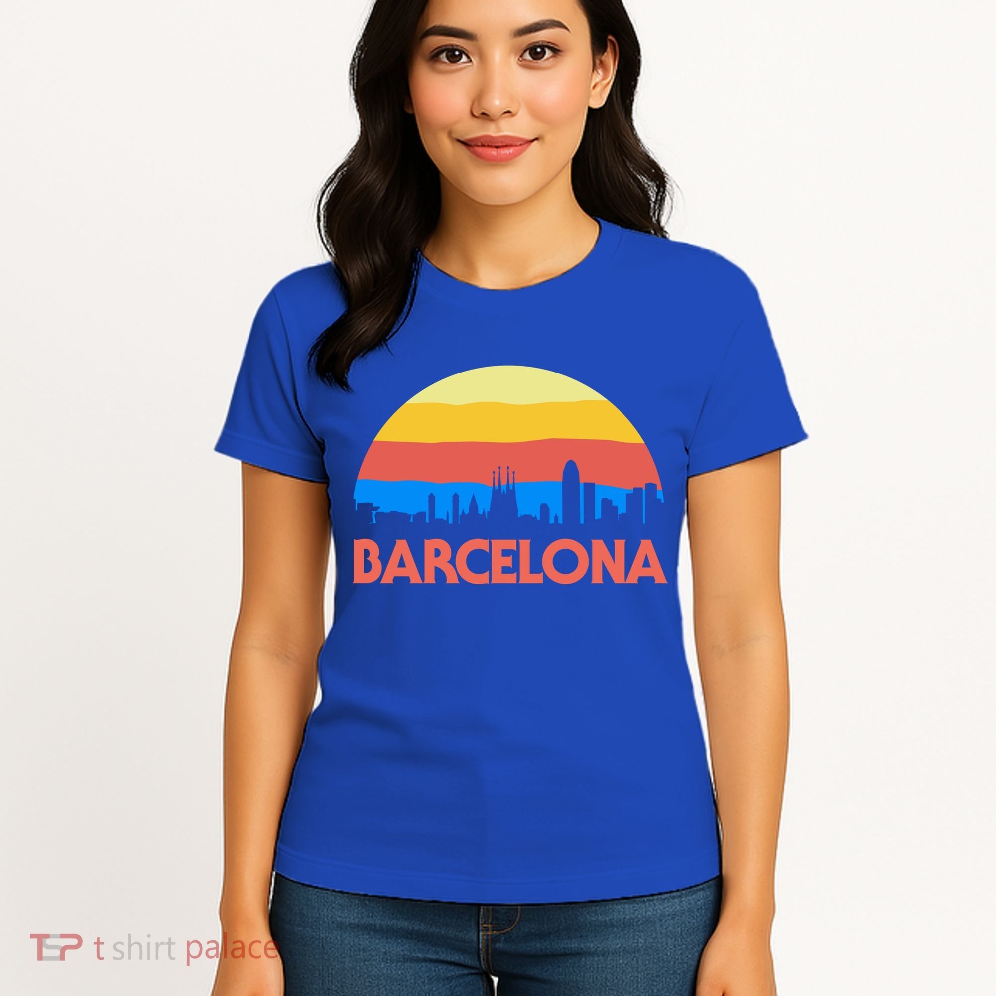 Barcelona Spain Retro Tourism Cool Gift Women's T-Shirt