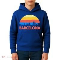 Barcelona Spain Retro Tourism Cool Gift Kids Hoodie thumb 4