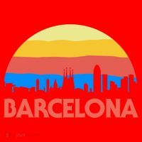 Barcelona Spain Retro Tourism Cool Gift Santa Hat thumb 1