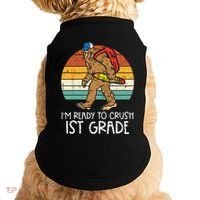 Bigfoot Sasquatch Ready To Crush 1st Grade First Day School Doggie Tank thumb 0