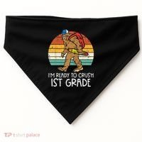 Bigfoot Sasquatch Ready To Crush 1st Grade First Day School USA-Made Doggie Bandana thumb 0
