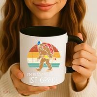 Bigfoot Sasquatch Ready To Crush 1st Grade First Day School Coffee Mug thumb 3