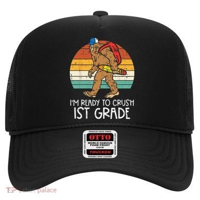 Bigfoot Sasquatch Ready To Crush 1st Grade First Day School Hat