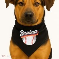 Baseball Sport Retro USA-Made Doggie Bandana thumb 1