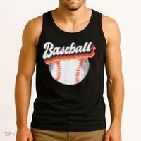 Baseball Sport Retro Tank Top thumb 3