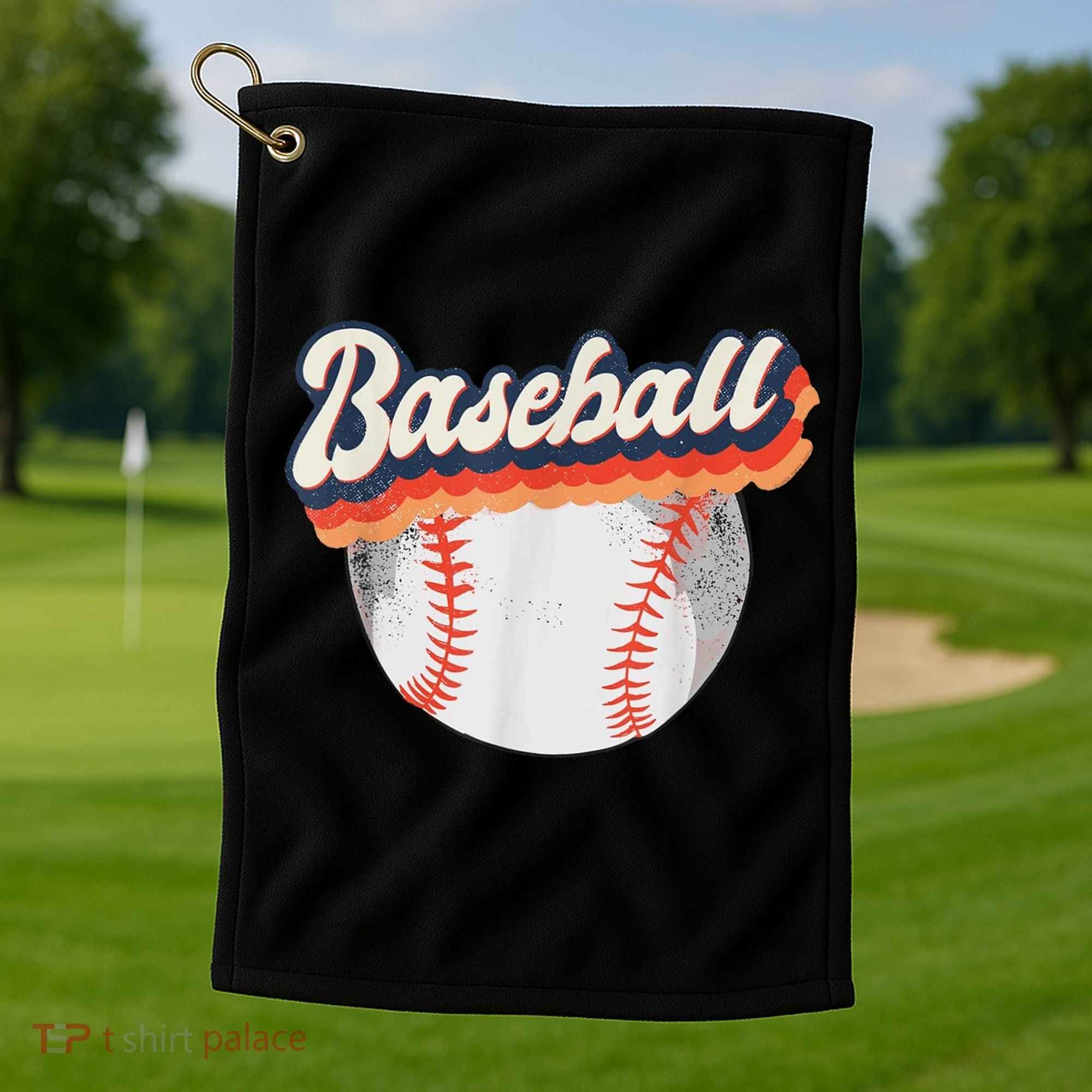 Baseball Sport Retro Golf Towel