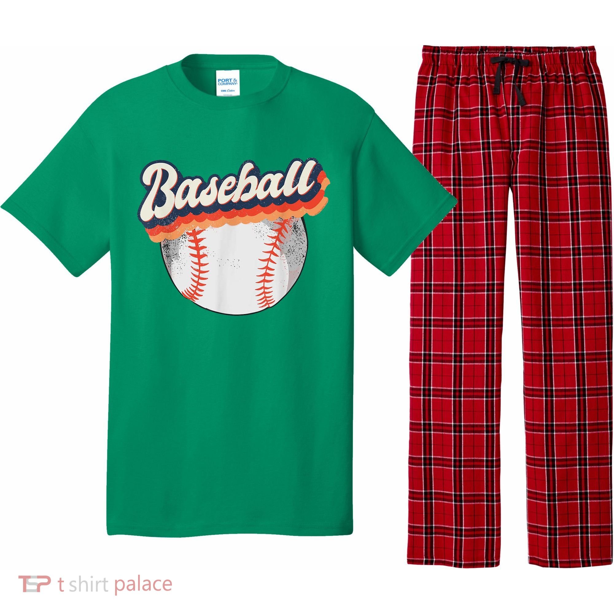 Baseball Sport Retro Pajama Set