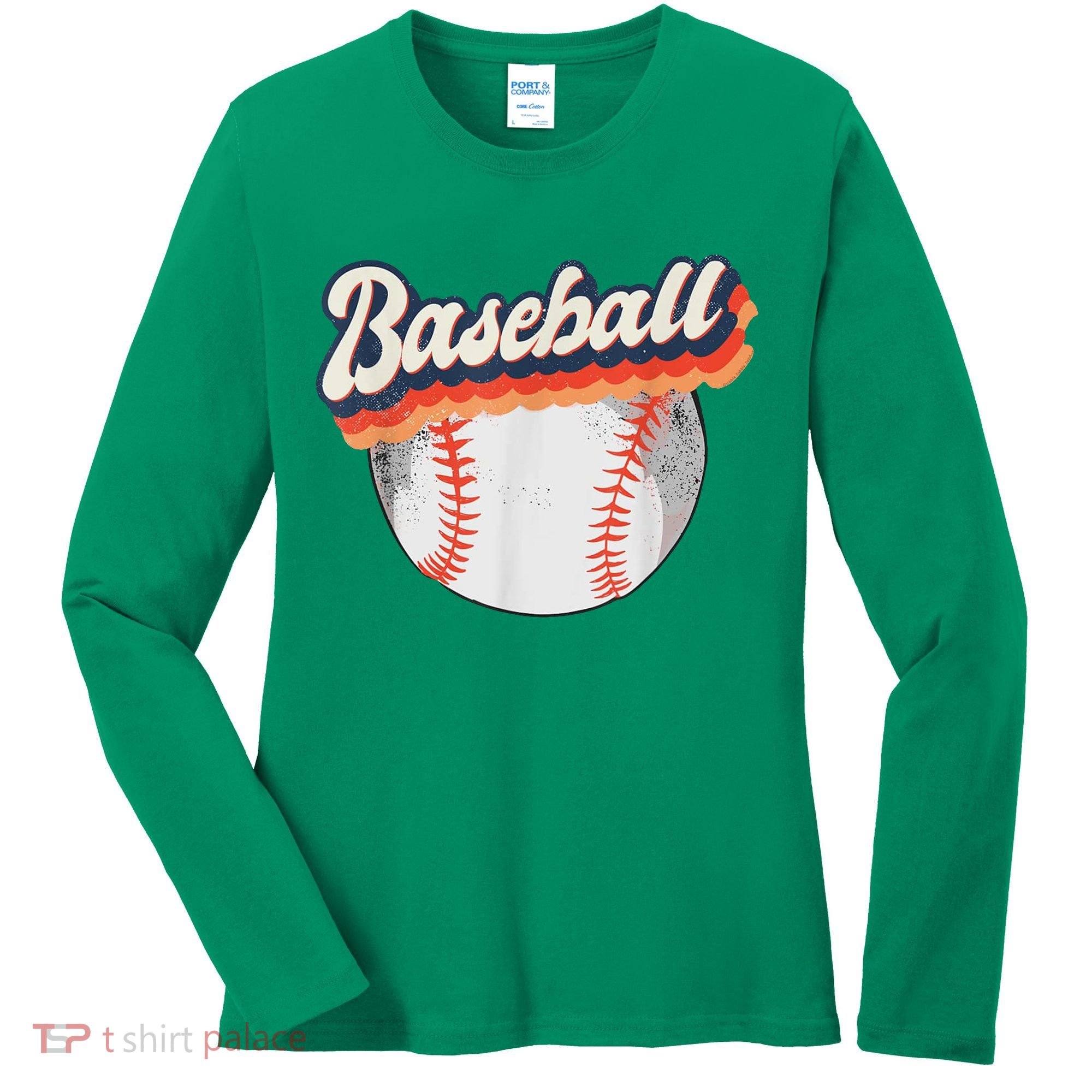 Baseball Sport Retro Women's Long Sleeve Shirt