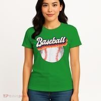 Baseball Sport Retro Women's T-Shirt thumb 4