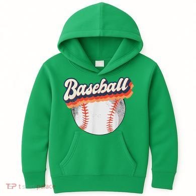 Baseball Sport Retro Kids Hoodie
