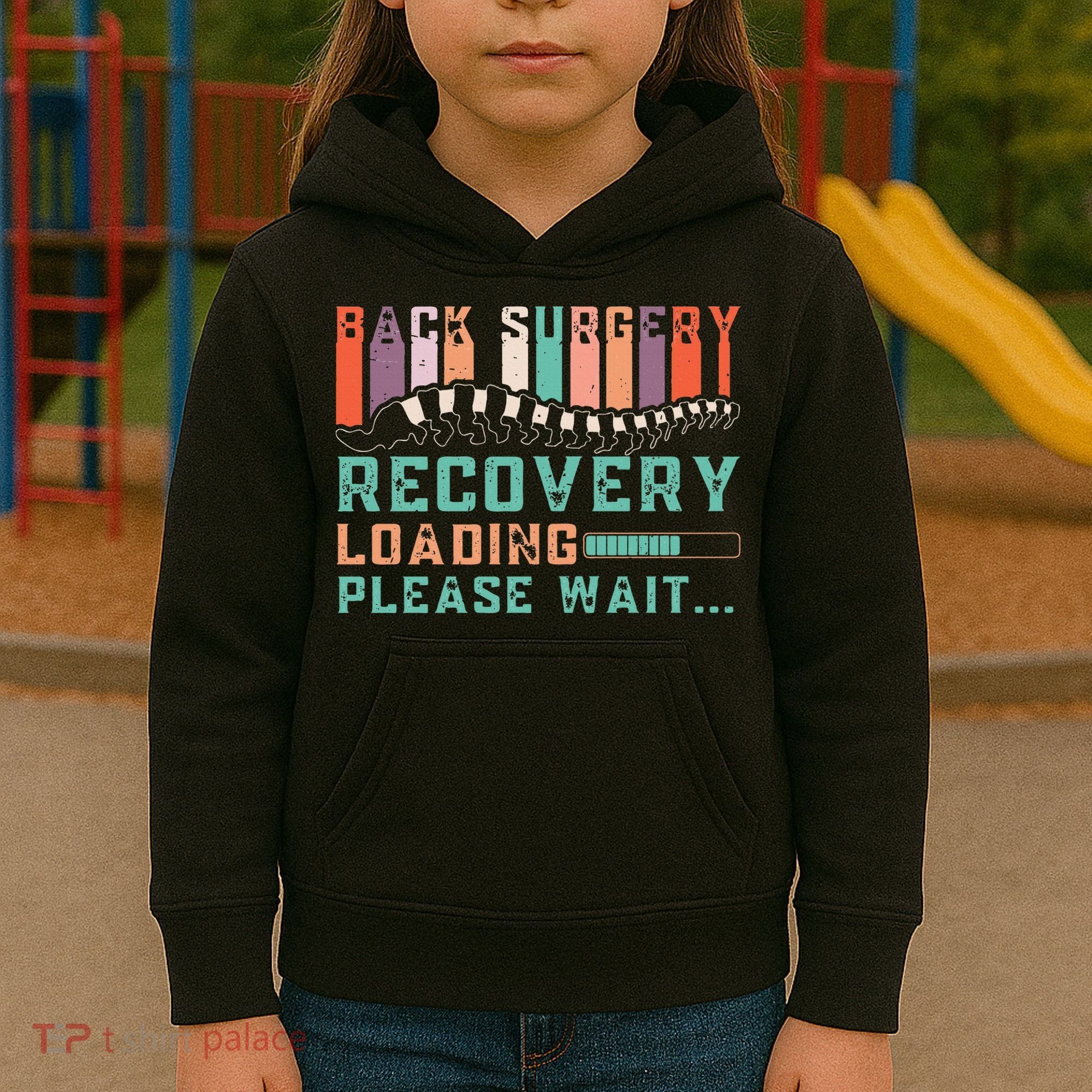 Back Surgery Recovery Funny Spinal Fusion Get Well Soon Kids Hoodie