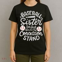 Baseball Sister Retro Big Sister Baseball For  Softball T-Shirt thumb 4